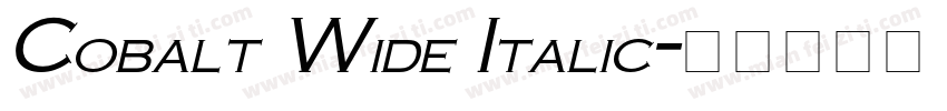 Cobalt Wide Italic字体转换